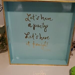 Blue and Gold Decorative Tray Lilly Pulitzer